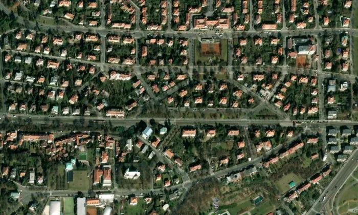 Müllerova vila – letecký pohled