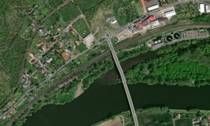 Most generála Chábery – letecký pohled