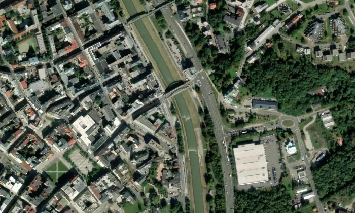 most Miloše Sýkory – letecký pohled