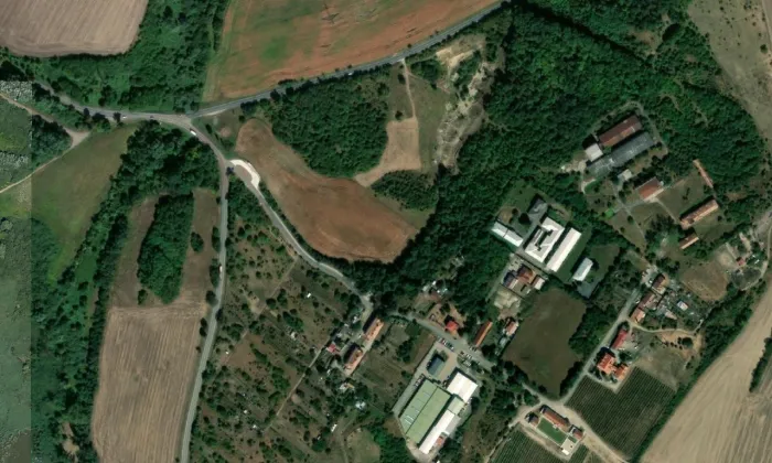 Mušlov – letecký pohled