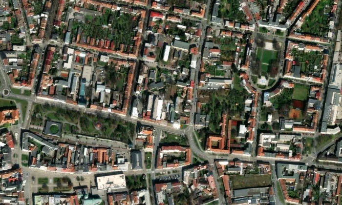 Národní dům (Prostějov) – letecký pohled