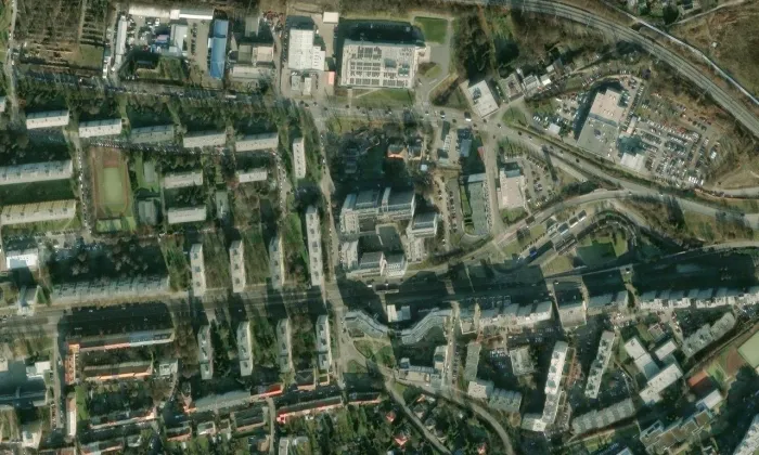 Nástrojářská – letecký pohled