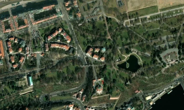 Na baště sv. Tomáše – letecký pohled