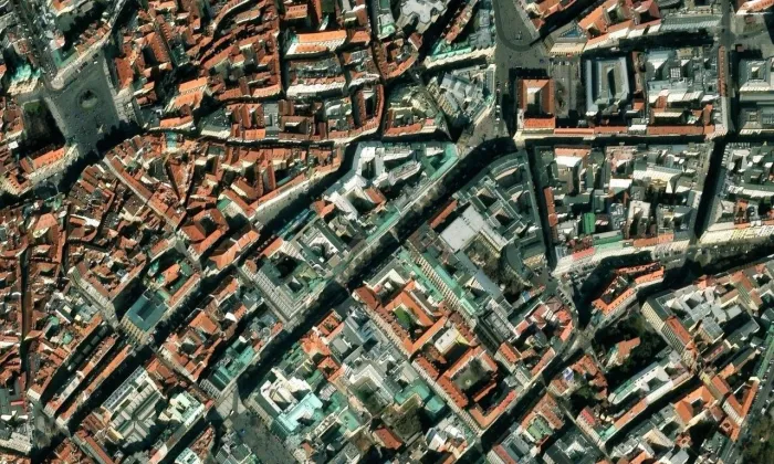Na příkopě – letecký pohled