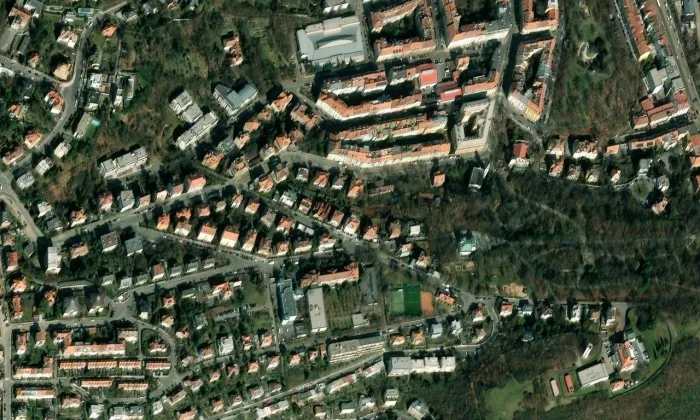 Na Václavce – letecký pohled