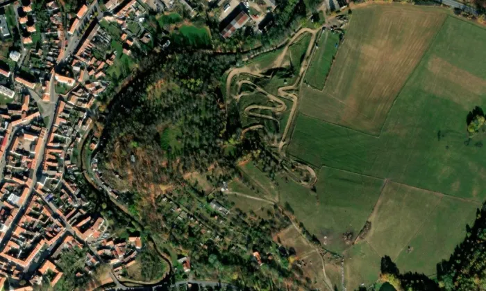 Netolice – letecký pohled