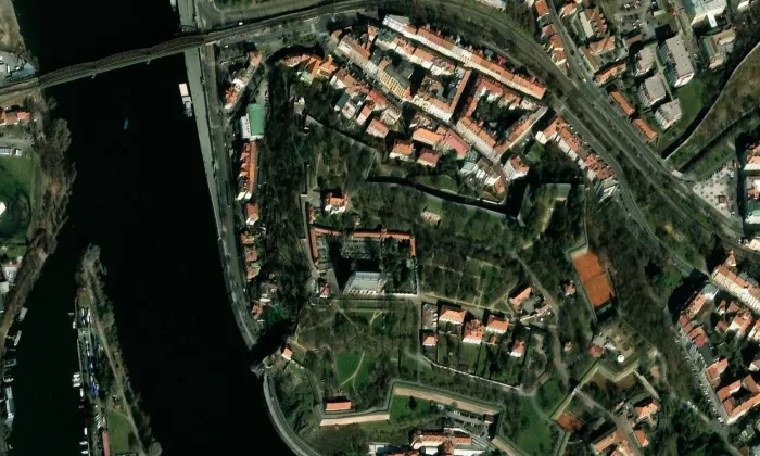 Nové proboštství (Vyšehrad) – letecký pohled