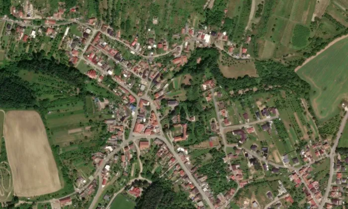 Ořechov (zámek) – letecký pohled