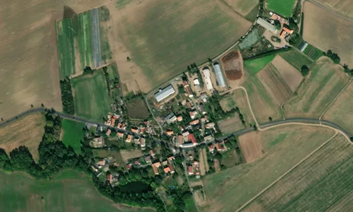 Okna – letecký pohled