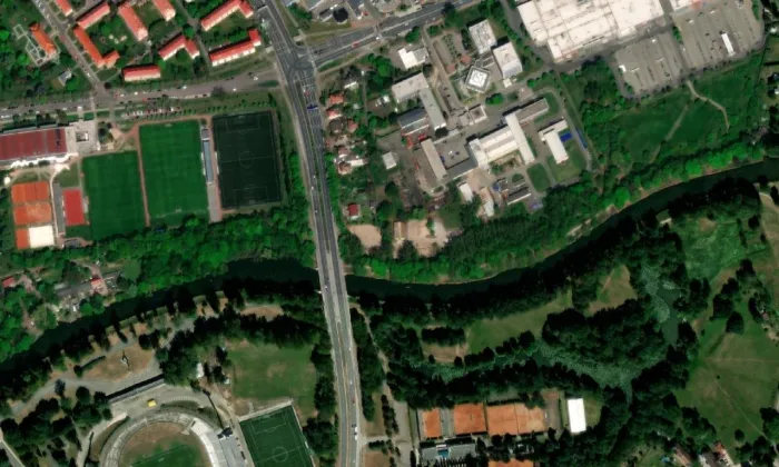 Orlický most – letecký pohled