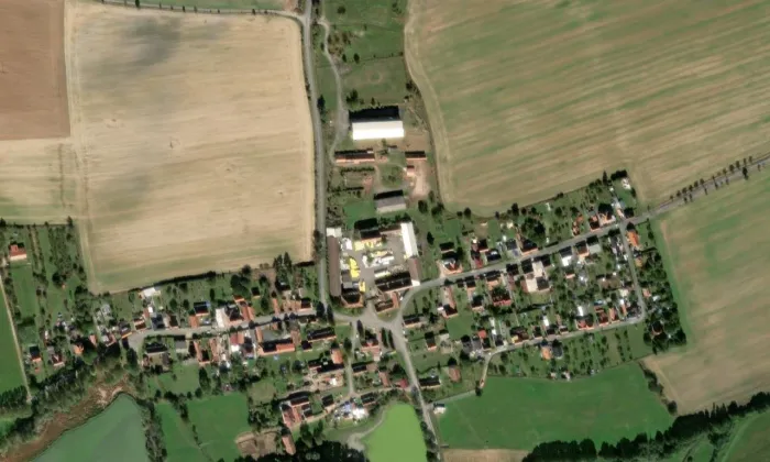 Přestavlky (Přestavlky) – letecký pohled
