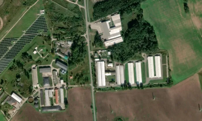 Pánov – letecký pohled
