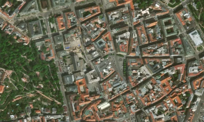 palác Chlumeckých – letecký pohled