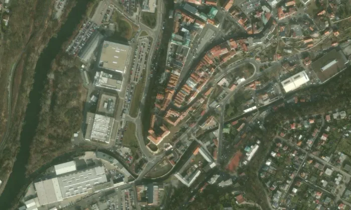 palác Templ – letecký pohled
