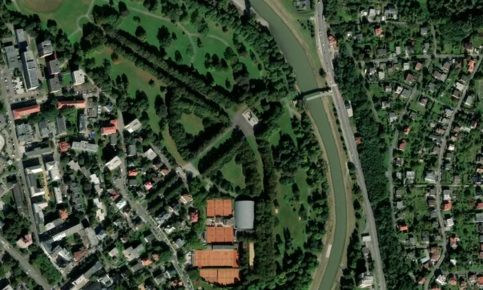 Památník Rudé armády – letecký pohled