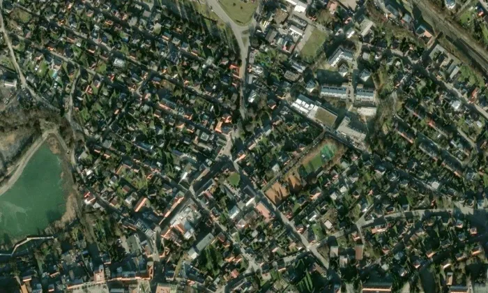 Park Antonína Švehly – letecký pohled
