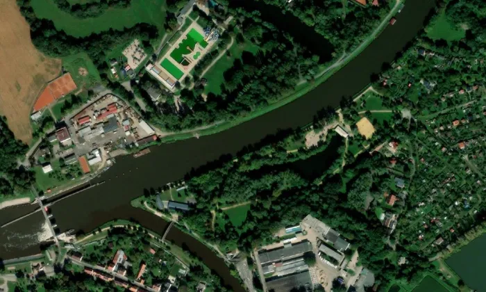 Park Na Špici – letecký pohled