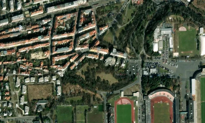 Park Smiřického – letecký pohled