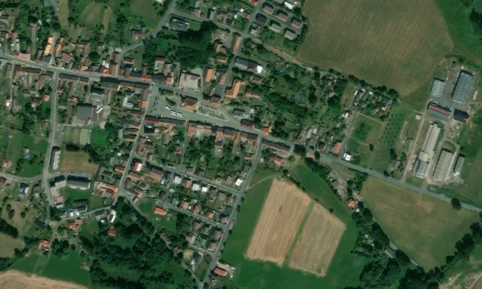 Plánice – letecký pohled