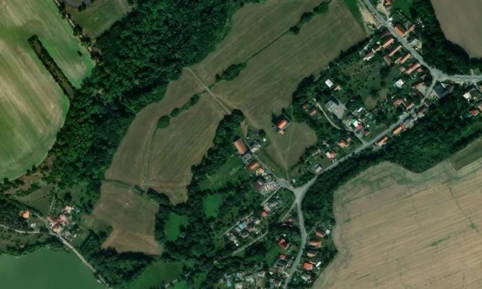Podlažický klášter – letecký pohled