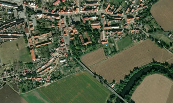 Postoloprty – letecký pohled