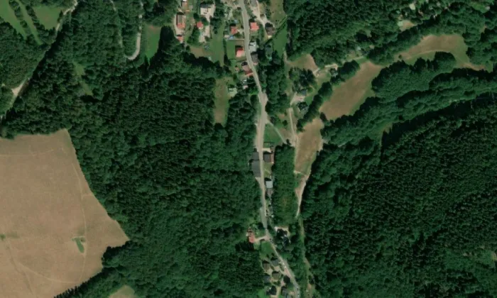 Purkhybl – letecký pohled