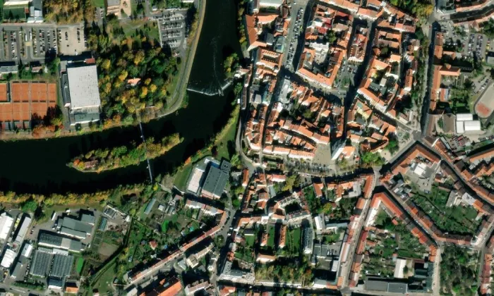 Putimská brána – letecký pohled