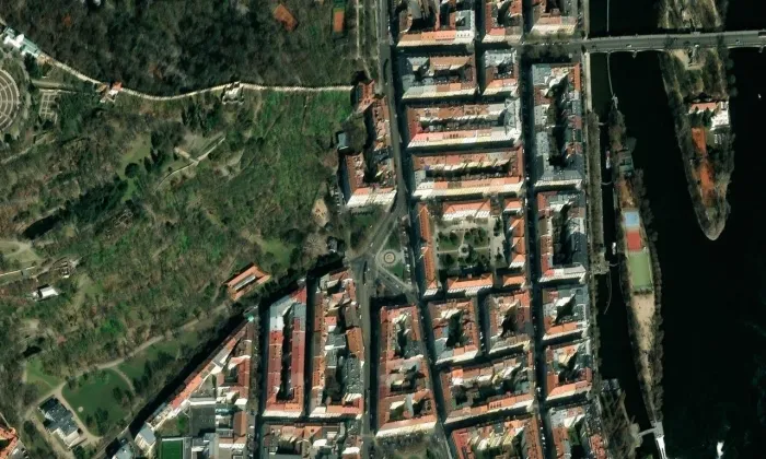 Rošických – letecký pohled