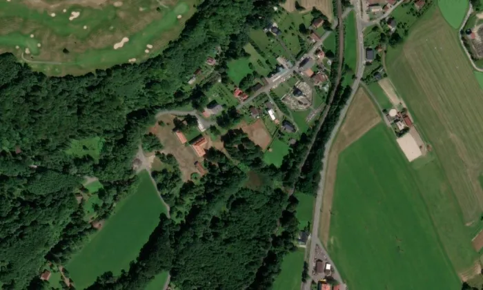 Ropice – letecký pohled
