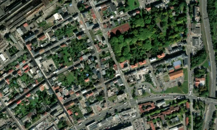 sad Jožky Jabůrkové – letecký pohled