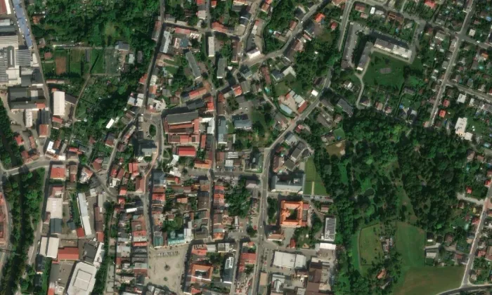 Sbor církve československé husitské, Dvůr Králové nad Labem – letecký pohled