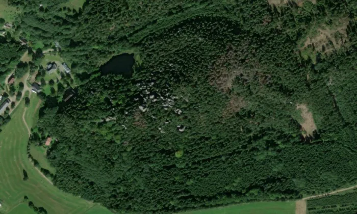 Skály – letecký pohled