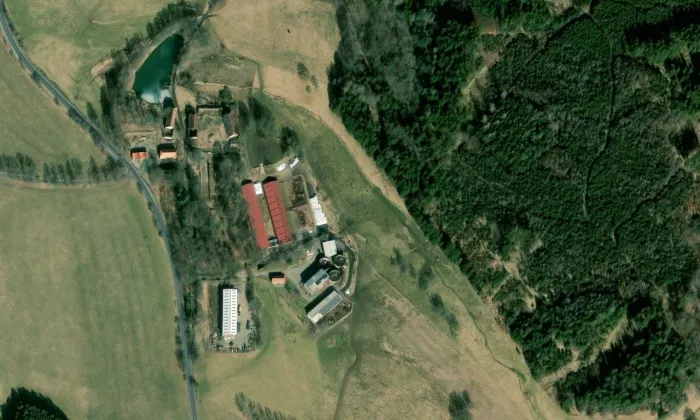 Smrčina – letecký pohled