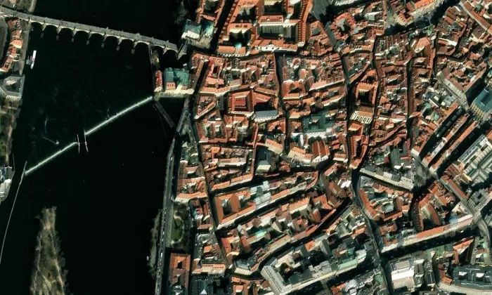 Stříbrná – letecký pohled
