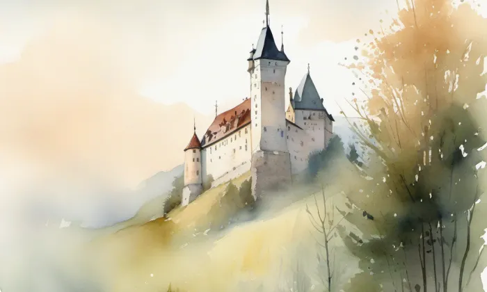 Strašná skála – akvarel