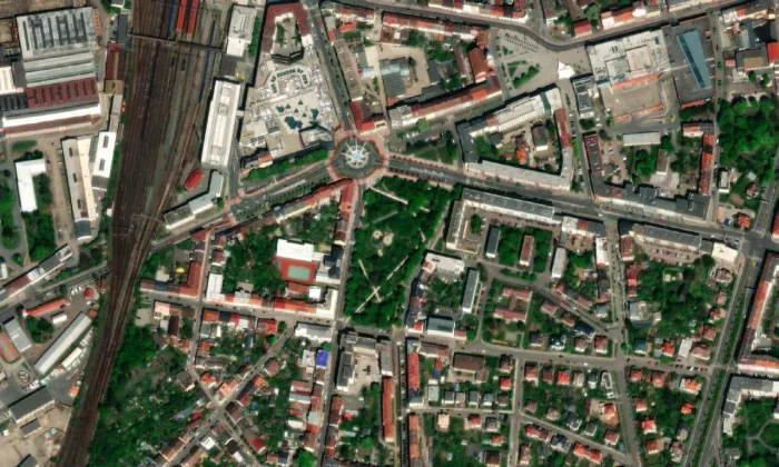 Sukovy sady – letecký pohled