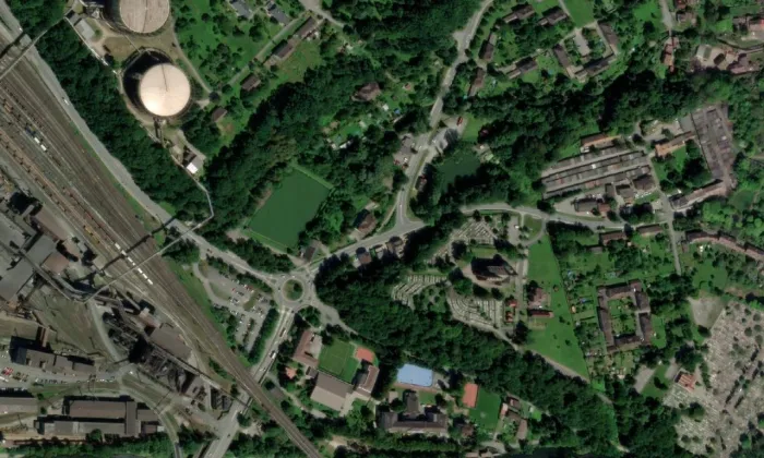 Třinec – letecký pohled