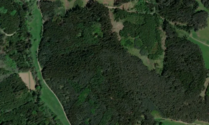 Templštejn – letecký pohled