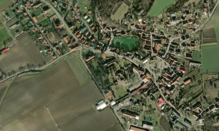 Tuchořice – letecký pohled