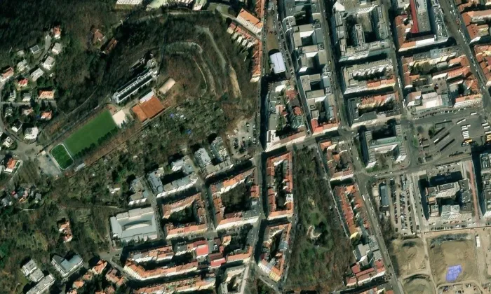 tunel Mrázovka – letecký pohled