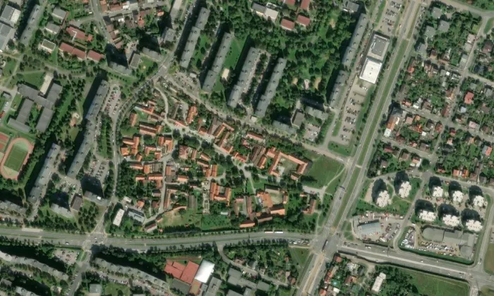 Usedlost Bolevec čp. 1 – letecký pohled