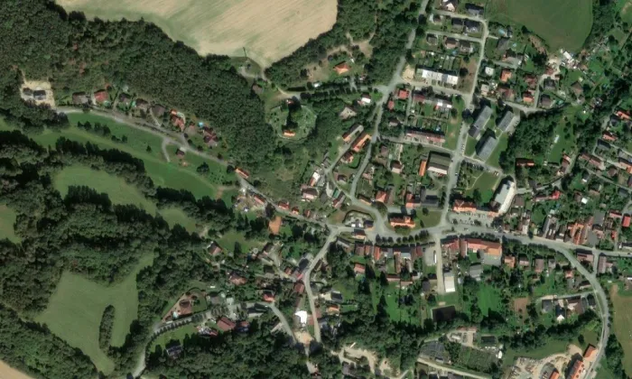 Všeruby – letecký pohled