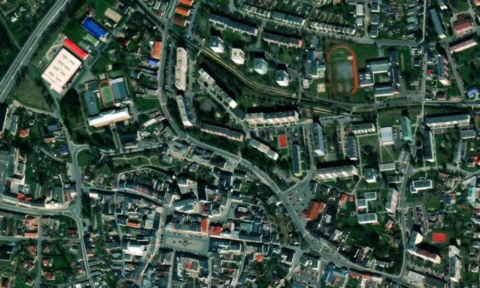Vodní brána (Mohelnice) – letecký pohled