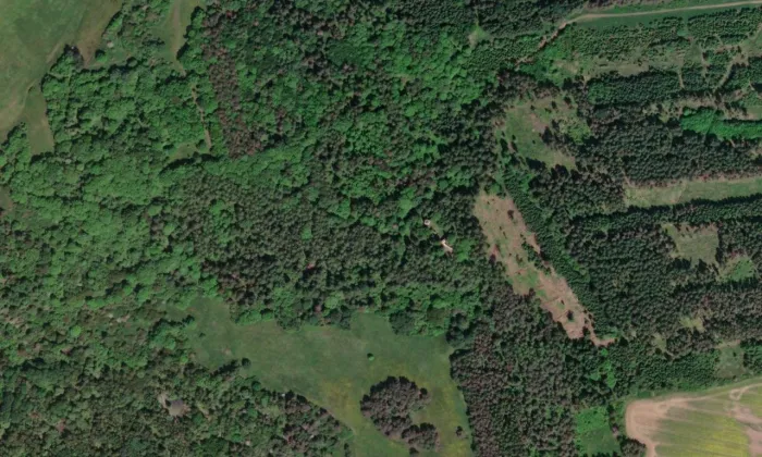 Volfštejn – letecký pohled