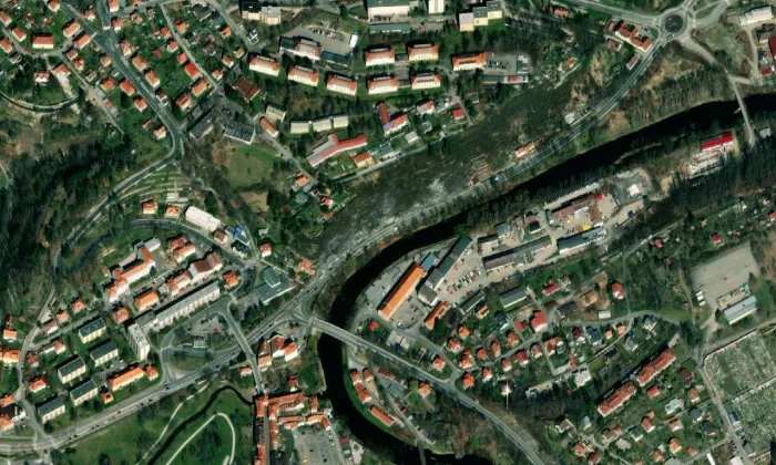 Vyšehrad (Nádražní Předměstí) – letecký pohled