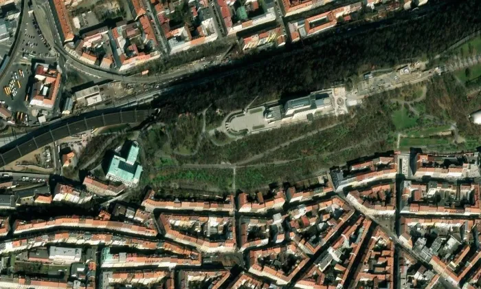 Vyhlídkový altán – letecký pohled