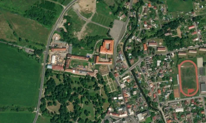 Zákupy – letecký pohled