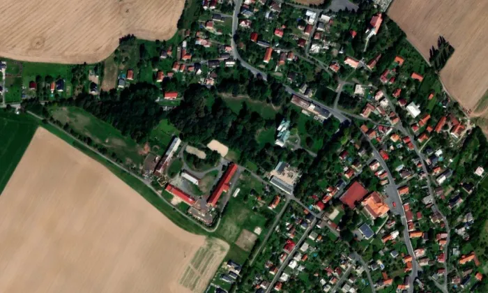 Zámecký park (Studénka) – letecký pohled