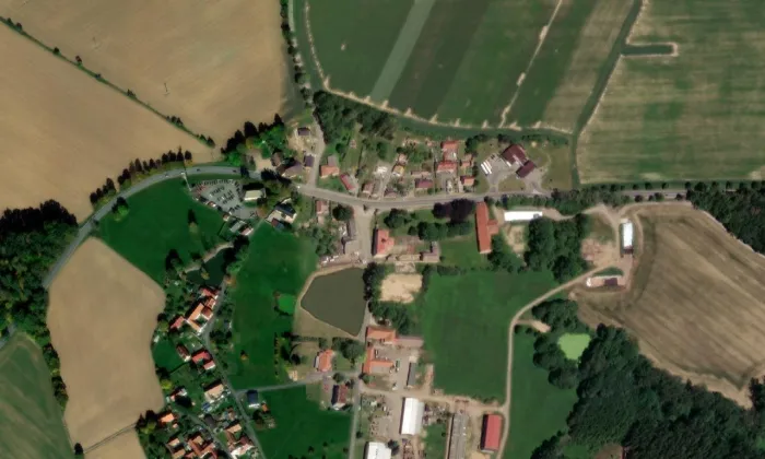zámek Čížkov – letecký pohled