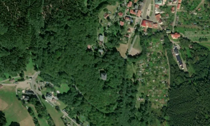 zámek Žacléř – letecký pohled